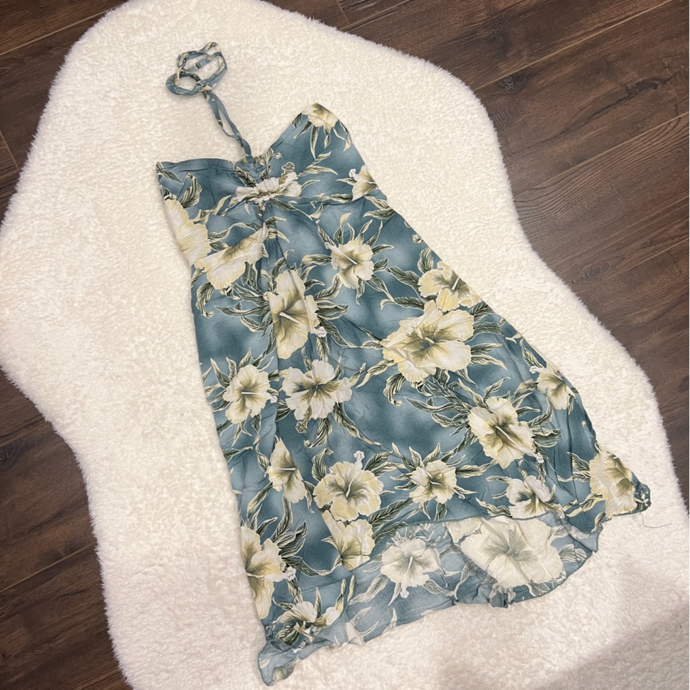 Hawaii Babydoll Floral High Low Dress